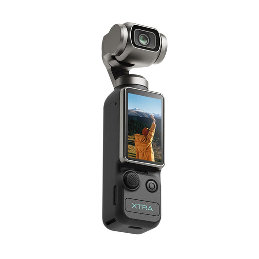 Xtra Muse, Vlogging Camera with 1'' CMOS & 4K/120fps Videos, Pocket Camera with 3-Axis Gimbal Stabilizer, Fast Focusing, Face/Object Tracking, Digital Video Camera for Photography, Digital Camera
