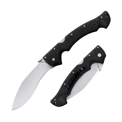 Cold Steel Rajah ll Japanese AUS10A 6" Blade 8" Griv-Ex Handle Tactical Folding Knife with Tri-Ad Lock, Ambidextrous Pocket/Belt Clip