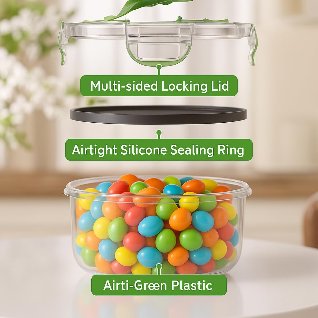RockBerry 50 Pcs Large Food Storage Containers with Lids Airtight-Total 526OZ Stackable Kitchen Set-85 OZ to small Containers-BPA Free Leak proof containers- Freezer Microwave safe