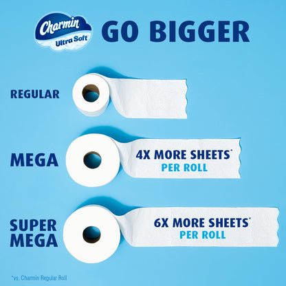 Charmin Ultra Soft Toilet Paper 6 Mega Rolls = 24 Regular Rolls