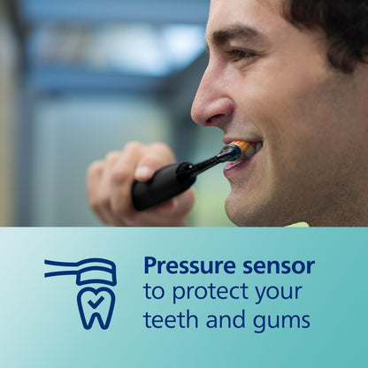 Philips Sonicare DiamondClean Connected Electric Toothbrush 2 Pack, x2 Sonic Toothbrushes, x2 Charging Travel Cases, x2 A3 Brush Heads, 12 Brushing Settings, (Black and Rose Gold) Model HX9912/71