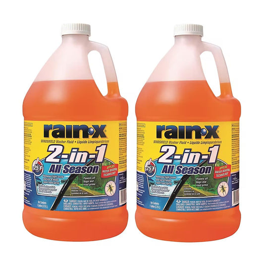 Rain/x -25F 2-in-1 Windshield Wash, Deicer & Bug Remover, Water-beading technology 2 pk./1 gal.