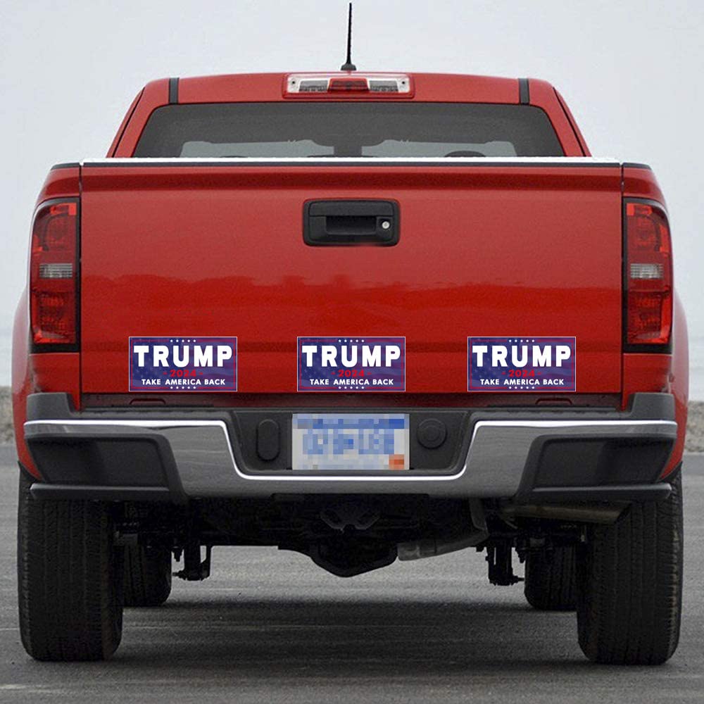 SBB 3 Pack Trump 2024 Sticker, 8 inches x4 inches Big Trump Letters Car Decal, President Donald Trump Take America Back 2024 Bumper Sticker Fadeproof Vinyl for Car, Truck, Window, Laptop