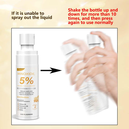 Minoxidil for Men and Women, Hair Growth Biotin Serum with Batana and Rosemary for Hair Beard Regrowth Treatments Extra Strength Hair Loss Solution, Clinically Proven to Regrow Thicker