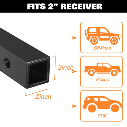 WEIZE Hitch Cargo Carrier for SUV, Truck - 53x19 Inches, 500LB Capacity, with Waterproof Bag, Net, Strap, Tightener, Powder Coated for Durability, Easy Installation, for Camping and Travel