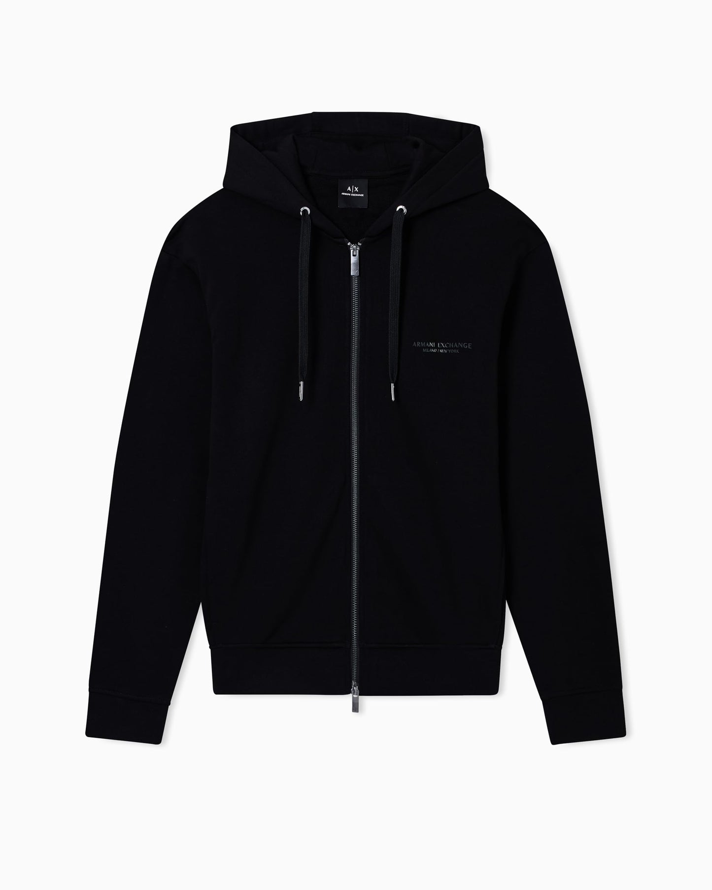 Armani Exchange Men's Milano/Ny Zip Up Hooded Sweatshirt, Black, Large