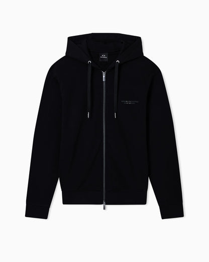 Armani Exchange Men's Milano/Ny Zip Up Hooded Sweatshirt, Black, Large