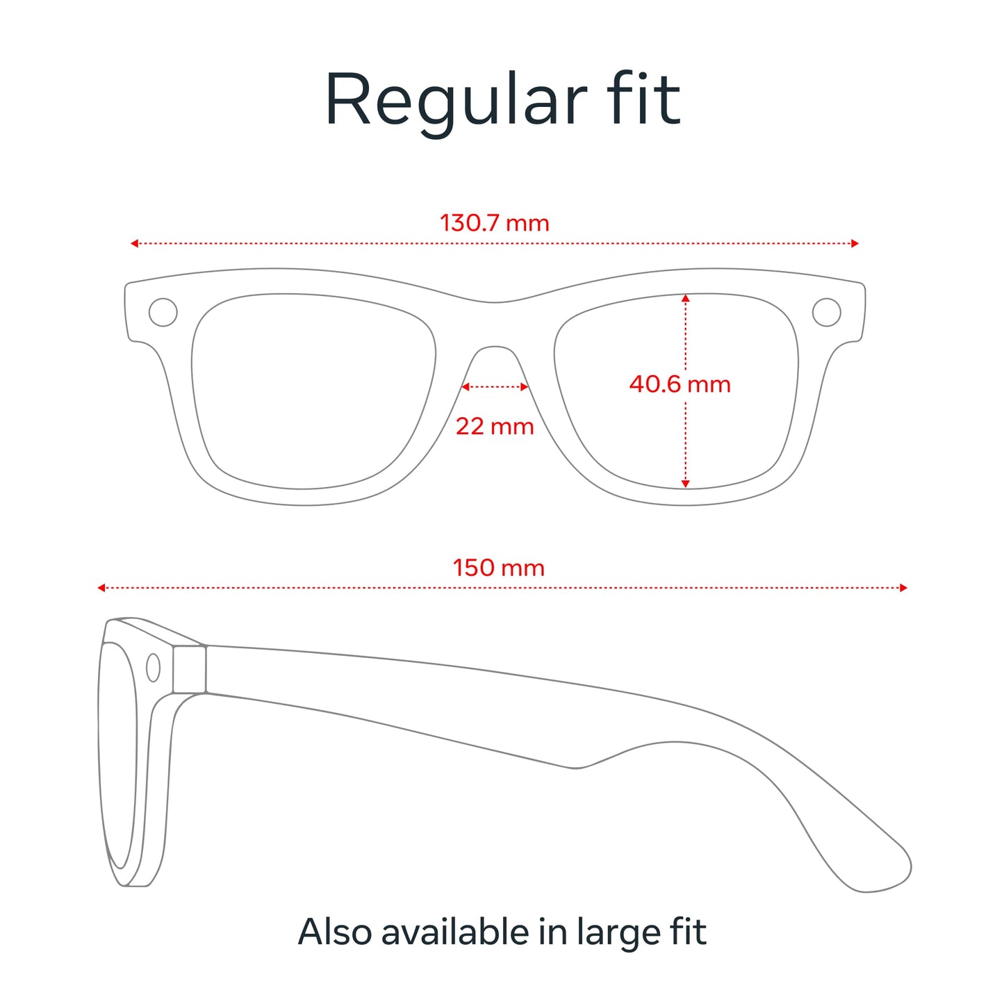 Ray-Ban Meta (Gen 1), Wayfarer, Shiny Black | Smart AI Glasses for Men, Women — 12 MP Ultra-Wide Camera, Open-Ear Speakers for Audio, Video Recording and Bluetooth — Clear Lenses — Wearable Technology