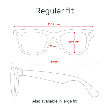Ray-Ban Meta (Gen 1), Wayfarer, Shiny Black | Smart AI Glasses for Men, Women — 12 MP Ultra-Wide Camera, Open-Ear Speakers for Audio, Video Recording and Bluetooth — Clear Lenses — Wearable Technology