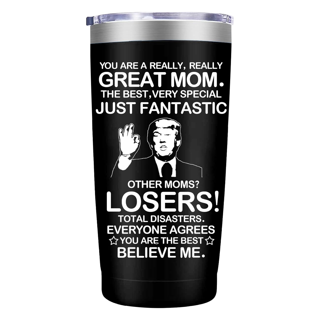 MFGNEH Gifts for Mom from Daughter,Son,Christmas Women Gifts,Birthday Gifts for Mom,New Mom,Grandma,Nana,Wife Women,Funny Mothers Day Mom Gifts,20oz Black Tumbler Mug