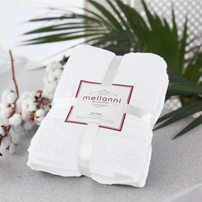 Mellanni Bath Sheets 100% Cotton Towels 35"x70", 2 Pack, White