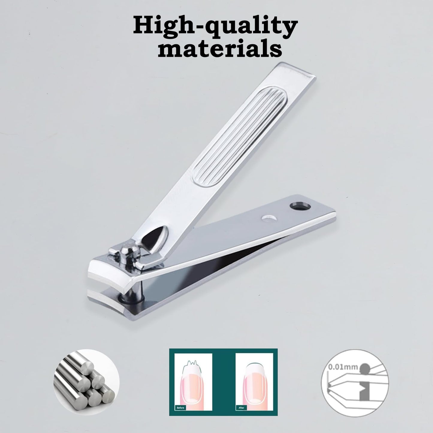 Nail Clipper Set Gifts for Women, 6 Pcs Case Fingernail Clipper Christmas Stocking Stuffers for Adults (Purple)