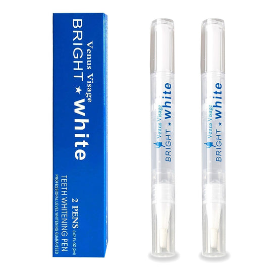 Venus Visage Award Winning Teeth Whitening Pen, 20+ Uses - Teeth whitening Kit Professionally formulated - Best Teeth whitening Gel Pen Teeth Whitener - Low Sensitivity (Mint) (0.07 Fl Oz (Pack of 2))