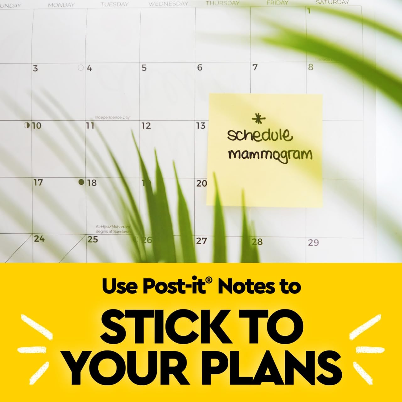 Post-it Notes, 3 in x 3 in, 18 Sticky Notes Pads, 100 Sheets per Pad, The Iconic Canary Yellow Note, Back to School Supplies and Oﬃce Products