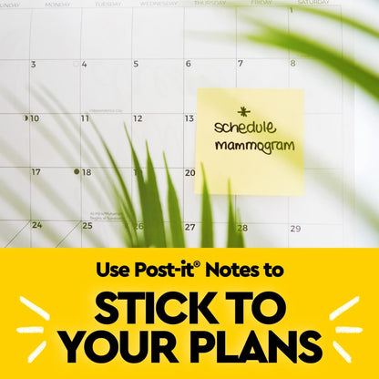 Post-it Notes, 3 in x 3 in, 18 Sticky Notes Pads, 100 Sheets per Pad, The Iconic Canary Yellow Note, Back to School Supplies and Oﬃce Products