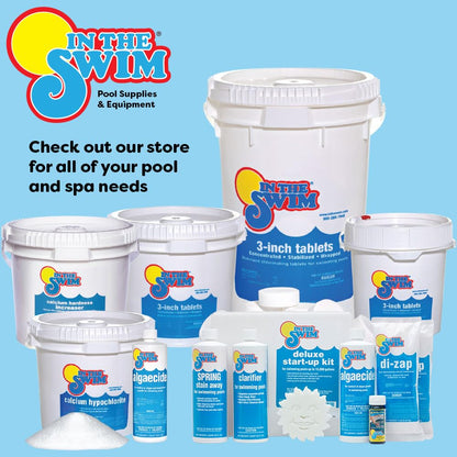 In The Swim 3 Inch Stabilized Chlorine Tablets for Sanitizing Swimming Pools - Individually Wrapped, Slow Dissolving - 90% Available Chlorine - Tri-Chlor - 10 Pounds