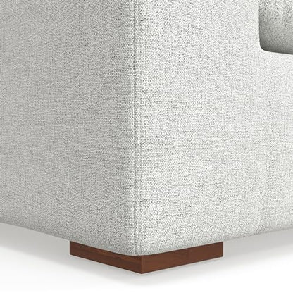 SIMPLIHOME Jasmine Right-Arm Sofa Module in Performance Fabric, Cloud Grey, 44-inches Wide, Handcrafted Contemporary-Style Right-Arm Accent Chair for Living Room