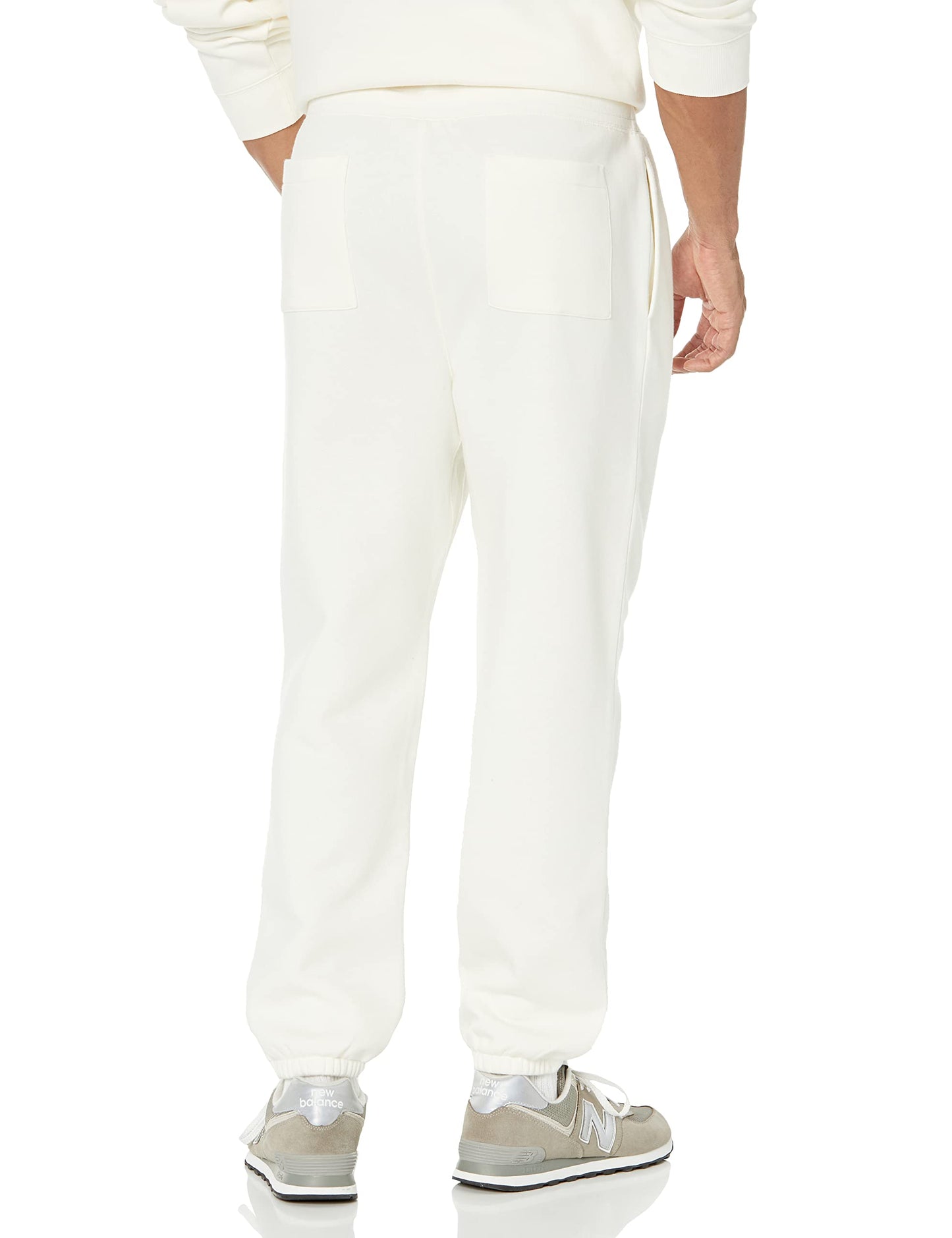 Amazon Essentials Men's Relaxed-Fit Closed-Bottom Sweatpants (Available in Big & Tall), Eggshell White, Medium