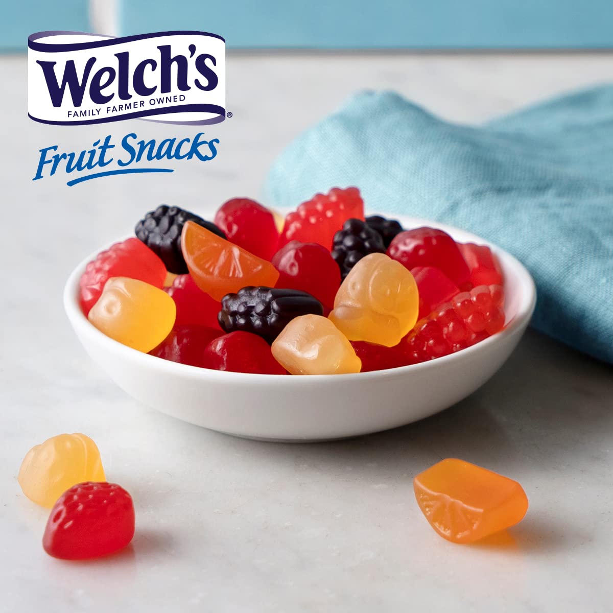 Welch's Fruit Snacks, Mixed Fruit & Berries 'N Cherries Variety Pack, Perfect Halloween Candy Bulk Pack, Gluten Free, 0.8 oz Individual Single Serve Bags (Pack of 60)