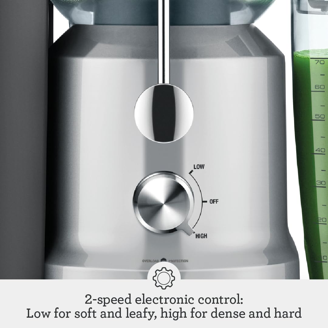 Breville RM-BJE430SIL Juicer Machine, Brushed Stainless Steel (Renewed)