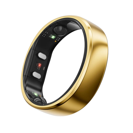 RingConn Gen 2, Smart Ring with Sleep Apnea Monitoring, 12-Day Battery Life, Stress/Heart Rate/Women's Health Tracker, Android & iOS Compatible (Gold, Size 8)