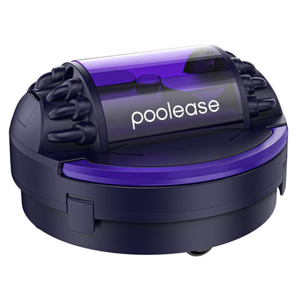 Poolease X1 Robotic Pool Vacuum for Above Ground Pool, Automatic Cordless Pool Cleaner with 45W Dual-Motor, Ideal for Above-Ground Flat Pool, 2L Debris Capacity (Dark Blue and Purple)