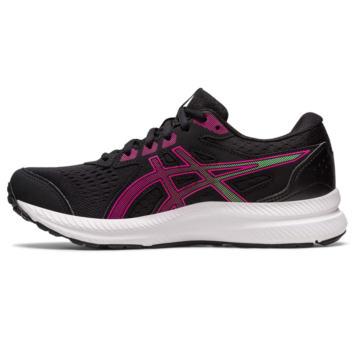 ASICS Women's Gel-Contend 8 Running Shoes, 9, Black/Pink Rave