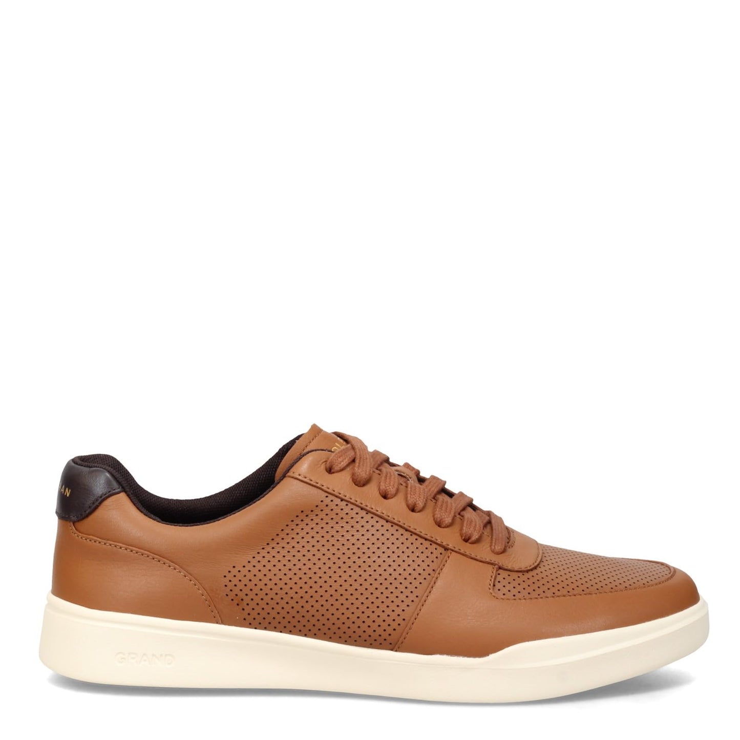 Cole Haan Men's Grand Crosscourt Modern Perforated Sneaker, British TAN Leather/Ivory, 10.5