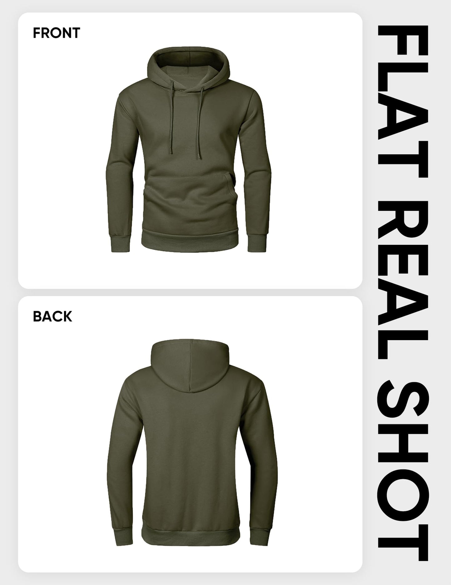 JMIERR Fall Sweatshirts for Mens Comfy Simple Plain Drawstring Hoodies Collar Fleece Long Sleeve with Pockets Hooded Pullovers Casual Loose Fit Shirts Cotton Sweater, US43(L), Green