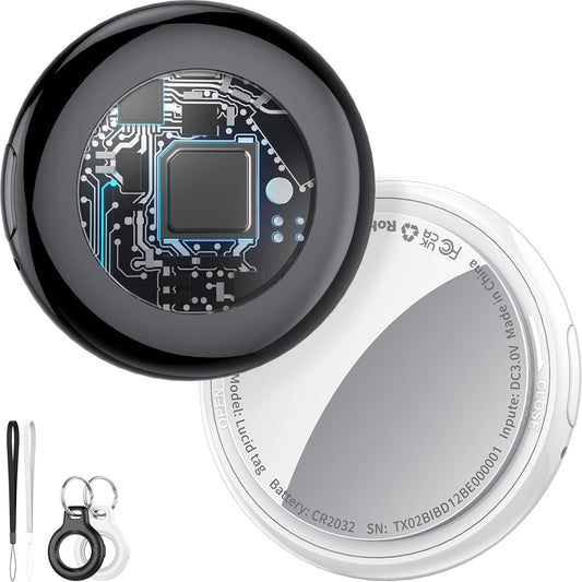 2025 New [Apple MFi Certified] (iOS Only) Tracker Tags-2 Pack, Bluetooth Tracker for Apple Find My, Replaceable Battery, Key Finder and Item Locator Smart Tag for Keys, Bags, Luggage, Pets, Wallet