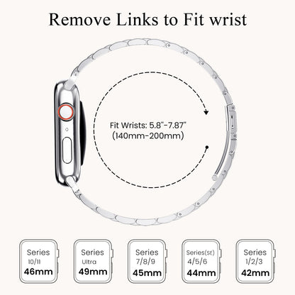STIROLL Thin Replacement Band Compatible for Apple Watch 49mm 46mm 45mm 44mm 42mm(Series 3 2 1), Stainless Steel Metal Wristband Women Men for iWatch Ultra SE Series 11 10 9 8 7 6 5 4, Silver