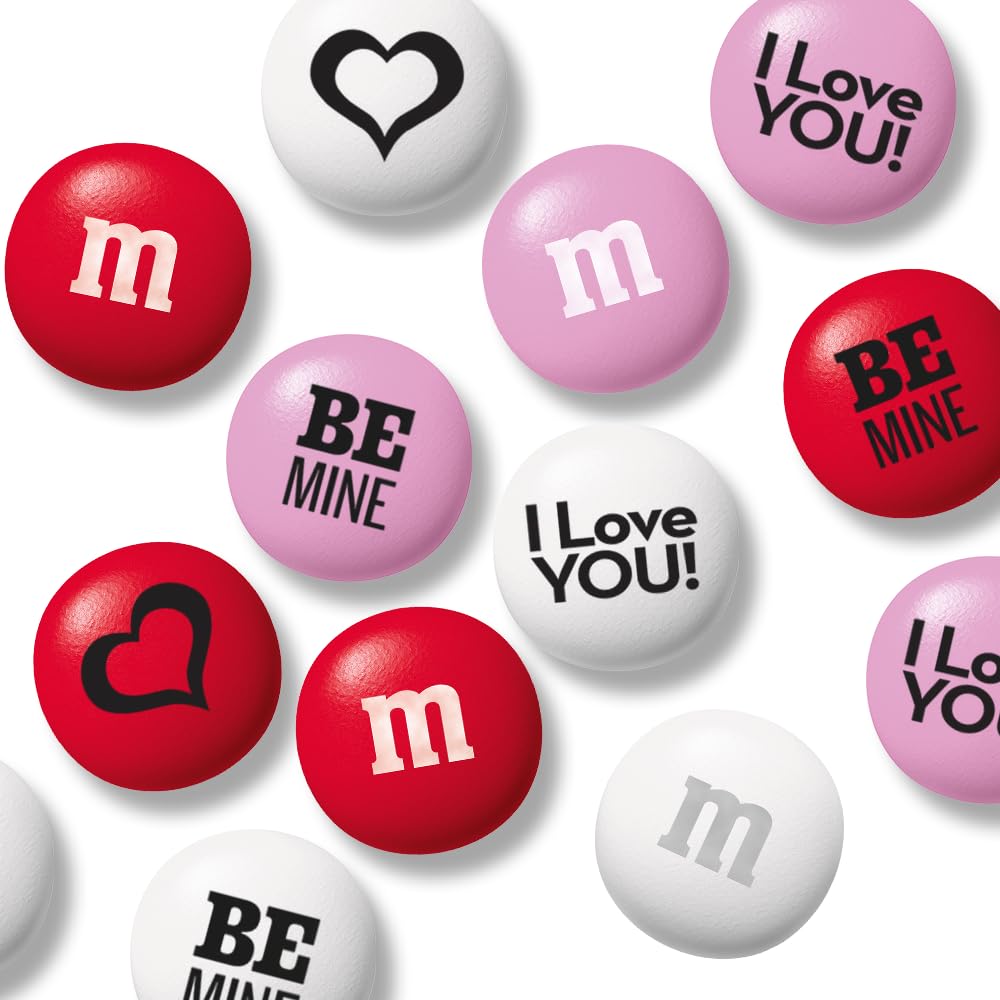 M&M’S Valentine's Day Gift Jar, Unique Valentine Gift filled with Pre-Designed M&M’S Candies