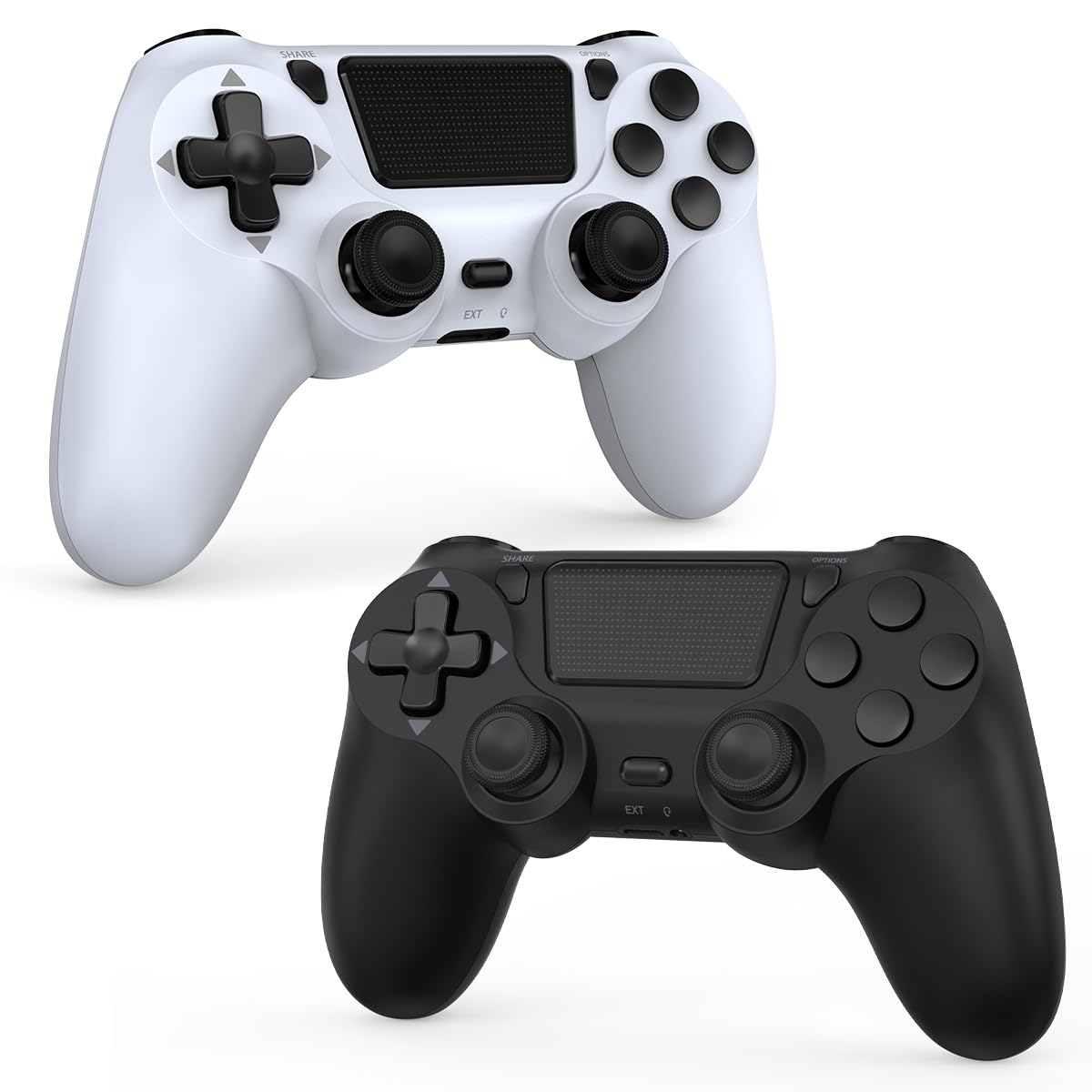 Wuthur 2 Pack Wireless Controller Compatible with PS4/Pro/Slim - Black White