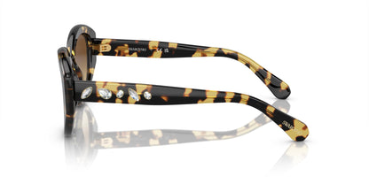 Swarovski SK6005 Sunglasses, Medium Havana/Brown Gradient, 53 mm