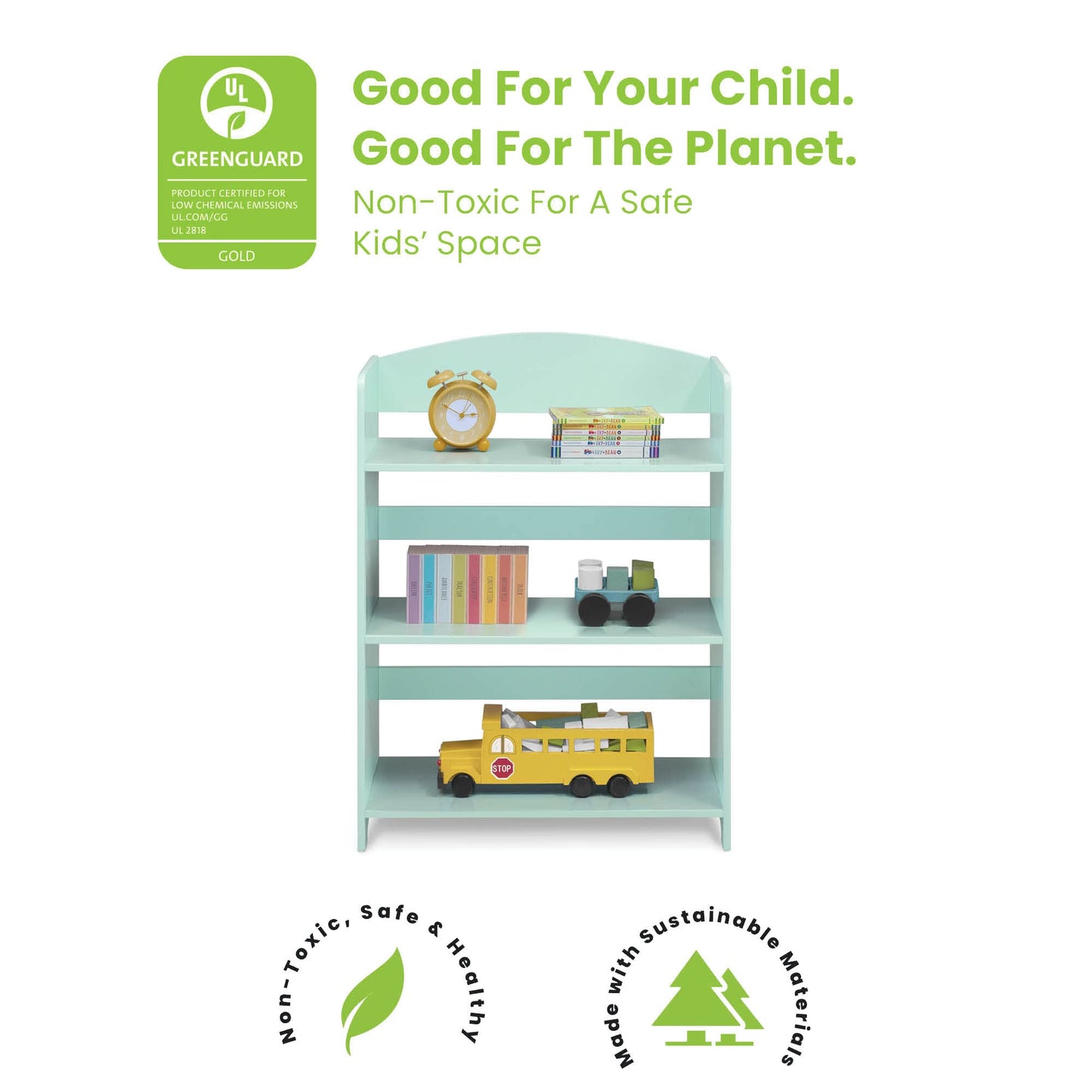 Delta Children MySize Bookshelf - Greenguard Gold Certified, Mint