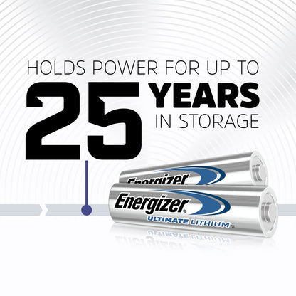 Energizer Ultimate Lithium AA Batteries Pack, 1.5V AA Batteries, 24 Count