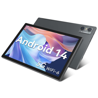 Android 14 Tablet 2025 Latest Tablets, 10 inch Tablet (4+4)GB RAM 64GB ROM 1TB Expand, 2 in 1 Tablets with Keyboard, Case, Stylus, Octa-Core Tableta PC, WiFi 6, Bluetooth, Dual Camera,7000mAh Battery