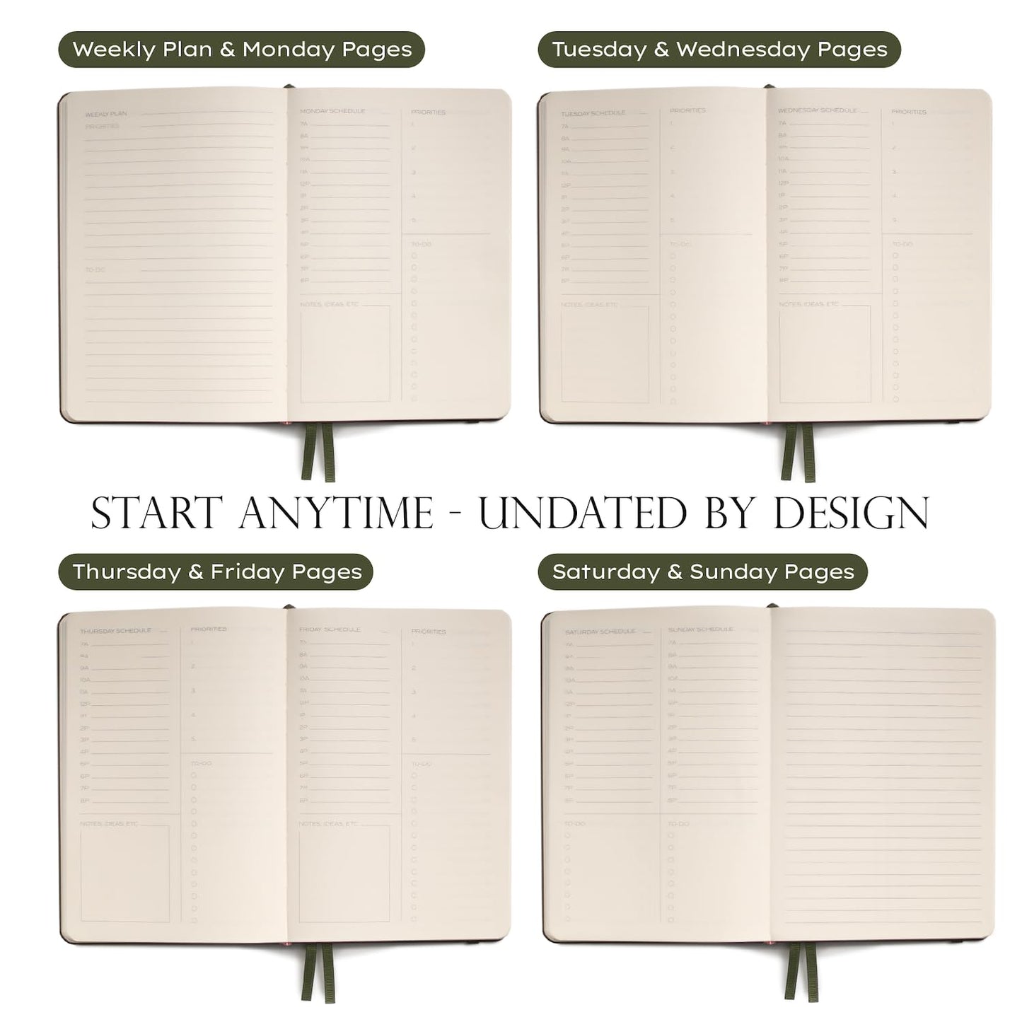 Anecdote 2026-2027 Planner: A Monthly, Weekly & Daily Planner with Calendar | 8.5" x 5.2" | Hardcover To-Do List Organizer, Planning Your Success, Start Anytime, Achieve Productivity Goals (Evergreen)