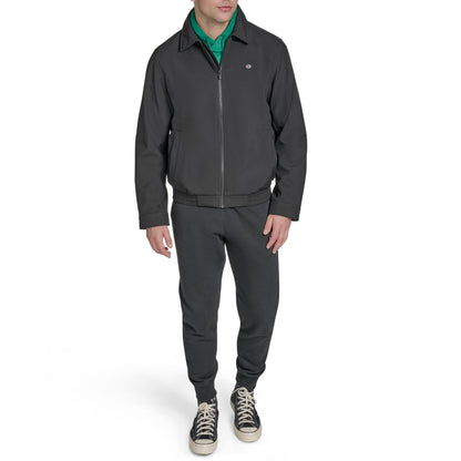Champion Men's Lightweight Laydown Collar Jacket, Black, Medium