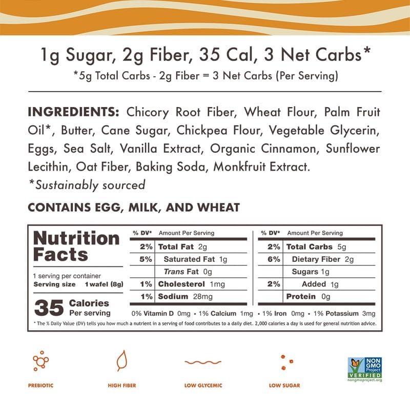Rip Van Wafels Dutch Caramel Mini Stroopwafels, Low Carb Snacks, Non GMO Snack, Keto Friendly, Office Snacks, Low Calorie Snack, Low Sugar, 32 Pack