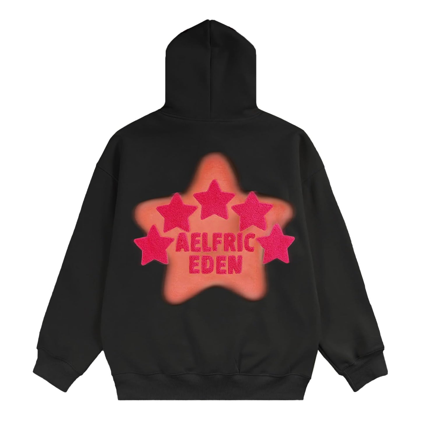 Aelfric Eden Womens Graphic Hoodies Pink Star Print Hoodie Unisex Oversized Hoodies Long Sleeve Pocket Pullover