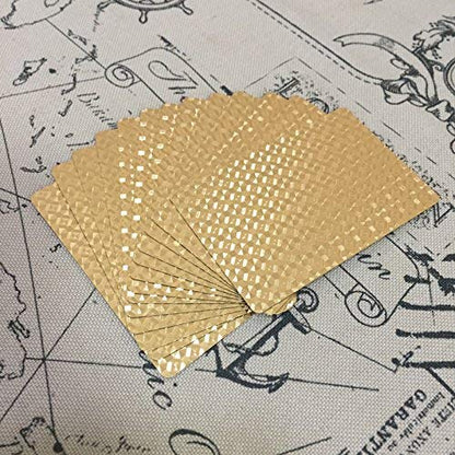 EAY Gold Waterproof Playing Cards - Poker Deck for Parties and Games