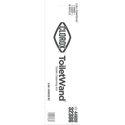 Clorox Original Toilet Cleaning System - ToiletWand, Storage Caddy and 16 Refill Heads, Dorm Room Essentials,