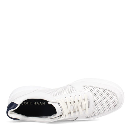 Cole Haan Men's Grand Crosscourt Modern Perforated Sneaker, Optic White/Peacoat, 9.5 Wide