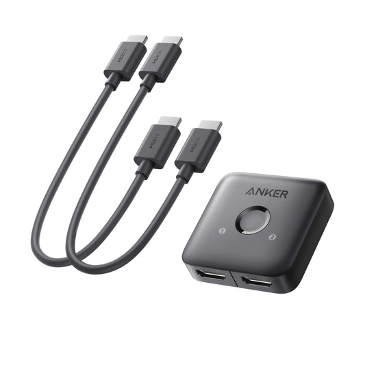 Anker HDMI Switch with 2 Pack 1ft HDMI 2.0 Cable, 4K@60Hz HDMI Splitter, 2 in 1 Out with Smooth Finish, Supports HDR, Dolby, Compatible with Laptops, PC, Xbox Series, PS5 / PS4, Projector, and More