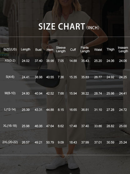 LILLUSORY Two Piece Lounge Sets for Women Spring Vacation Beach Travel Airport Outfits Casual Cruise Fashion 2026 Khaki L