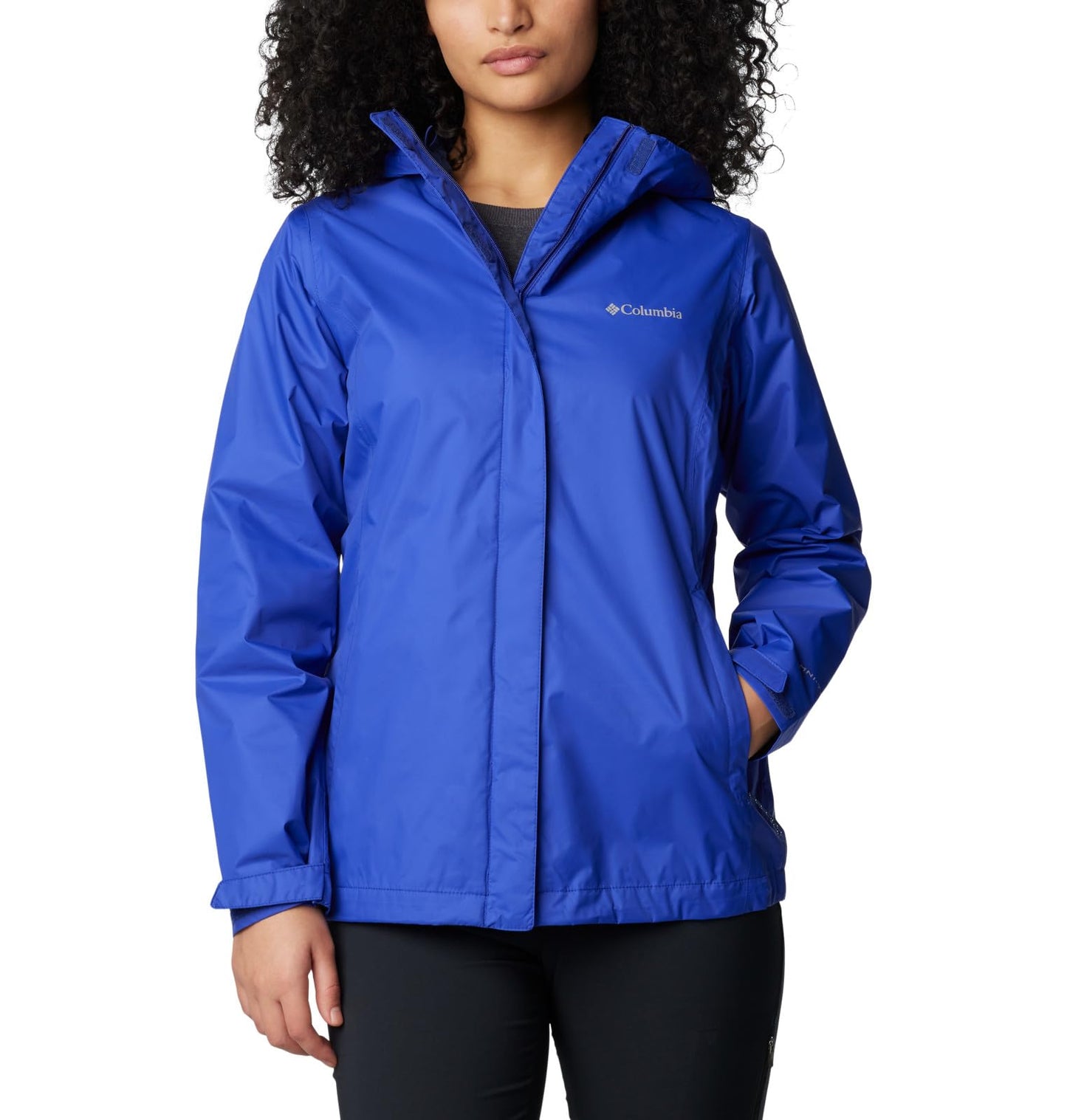 Columbia Women's Arcadia II Waterproof Rain Jacket, Clematis Blue, Large