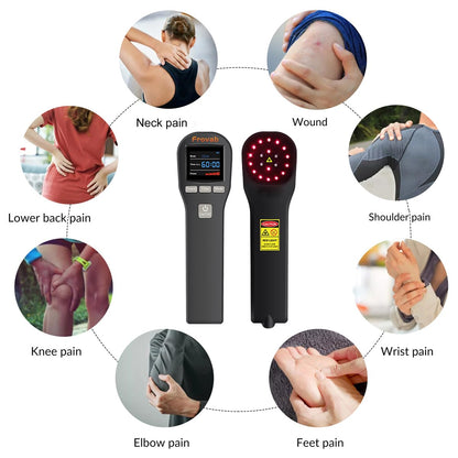 Frovab Red Light Therapy Device, 4x808nm+16x650nm Infrared Light Therapy for Pain, Hand Held Red Light Therapy Device at Home, Red Light Therapy Hand Held Wand for Muscle Body & Shoulder, Black