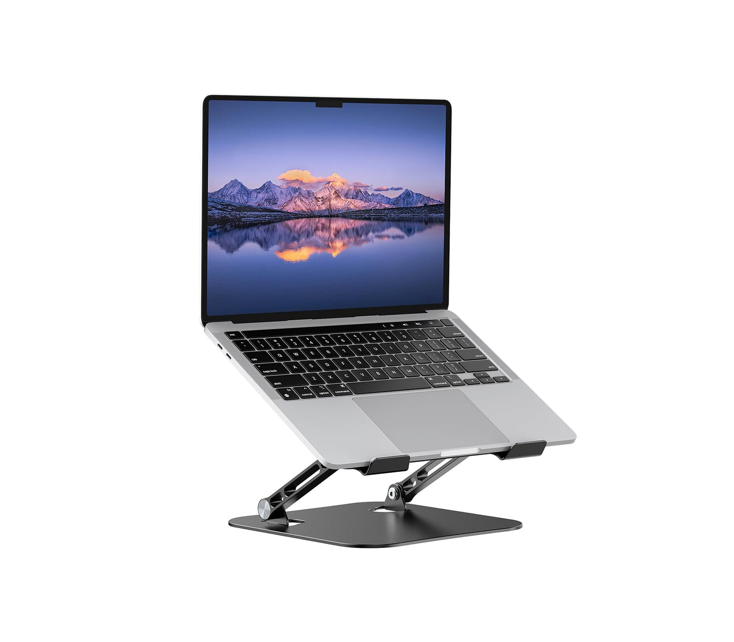LINTYLE Laptop Stand Adjustable MacBook Stand for Desk Aluminum Notebook Holder Ergonomic Computer Riser Portable Desktop Stand Compatible with All MacBook Notebook Laptop 10-17 Inch