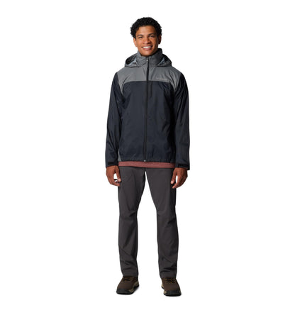 Columbia Men's Glennaker Lake II Rain Jacket, Black/City Grey, 2X